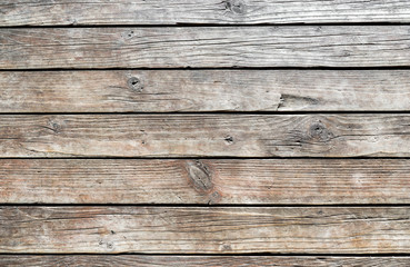 Obraz premium Horizontal wooden texture wall of rural house. Old dirty panels background