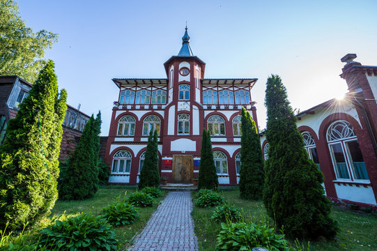 Low angle view of Old German buildings, Kaliningrad, Russia