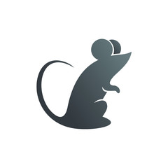 Rat Silhouette Clipart Icon Vector
