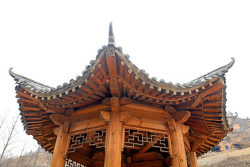 Fototapeta premium Chinese traditional wooden pavilion architecture