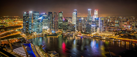 Fototapeta na wymiar Singapore city lights