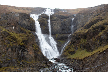 Obraz premium a Waterfall in Eastern Iceland - rjukandafoss