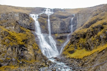 Obraz premium a Waterfall in Eastern Iceland - rjukandafoss