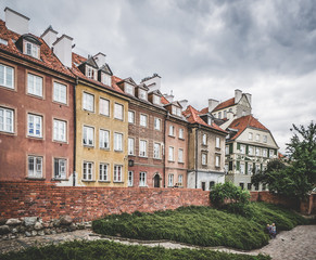 Panoramic view of the city Warsaw in Poland