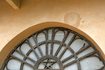 Wooden window lattice carved decoration
