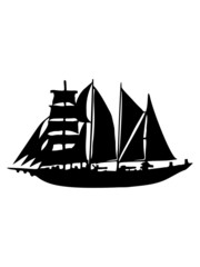 Segelschiff Silhouette Design 