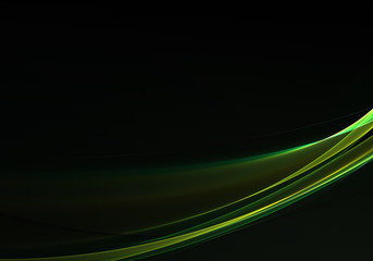 Abstract background waves. Black and green abstract background for business card or wallpaper
