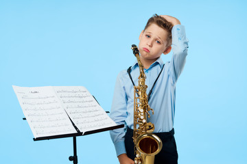 man playing saxophone