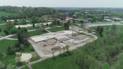 Fototapeta na wymiar Demolition Site Aerial