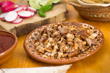 tacos de carnitas de puerco