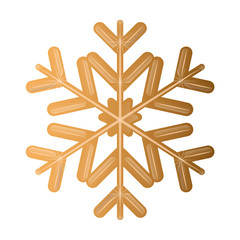 Golden abstract star. Christmas decoration - Vector illustration