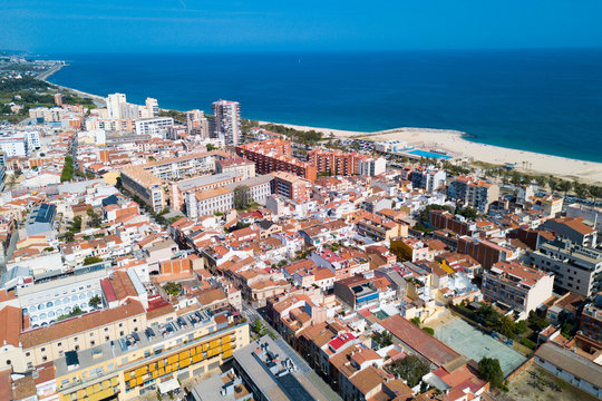 Image of picturesque seascape of Mataro