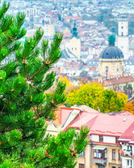 View of Lviv from Lysa hora.