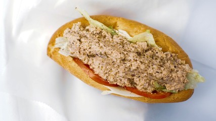 Tuna hoagie sandwich