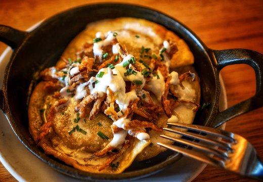 Pierogies With Brisket Burnt Ends