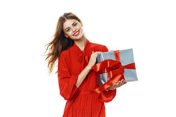 Fototapeta premium young woman with gift