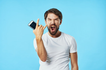 man with mobile phone