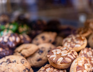 Almond dessert cakes in Venice, Italy. Traditional Italian dessert sweets.
