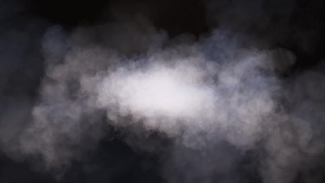 white steam / smoke / ink texture animation vfx effects on black background.  compositing into shots particle effect (4K UHD seamless looping, computer digitally generated animation.)