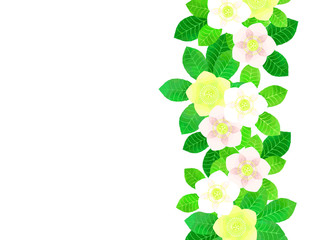 クリスマスローズのイラスト背景