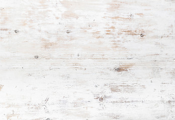 Rustic White Painted Wood Texture Background