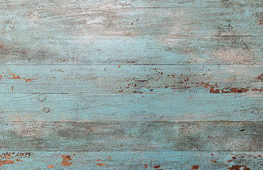Rustic Blue Painted Wood Texture Background