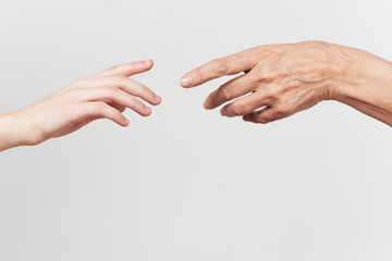 hands isolated on white background