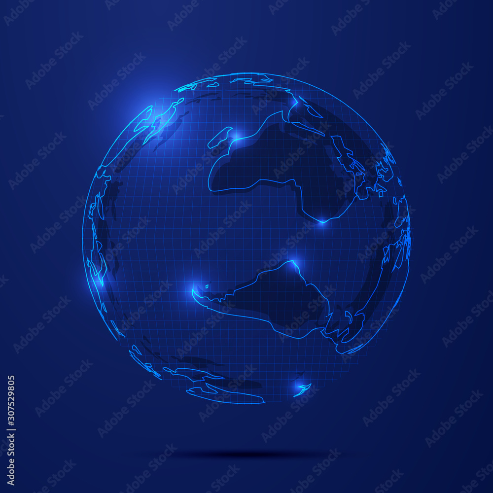 Poster the background of big data network technology in the world
