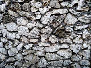 Background with stone. Wall texture can be used as a wall frame and wall background. Dirty and Old coral wall texture background.