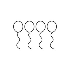 Balloon vector icon isolated on white background. Modern simple flat birthday balloon sign. Celebration, internet concept. Trendy vector helium ballon symbol for website, web button, mobile app. logo