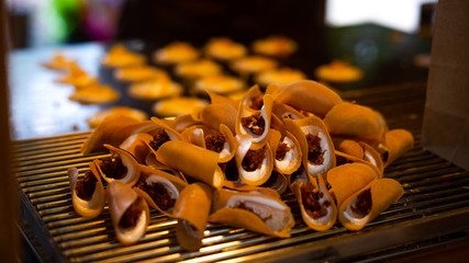 Traditional Thai desserts contain sugar and flour as components.