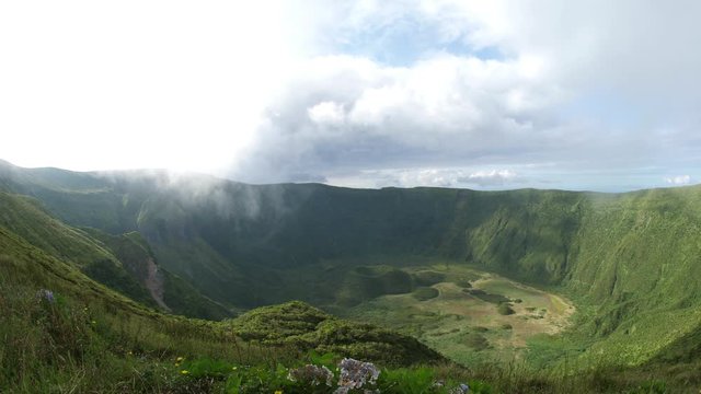 inactive volcano caldera boiler cauldron crater cabe&ccedil;o gordo faial azores portugal