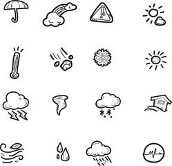 The doodle weather icon set.