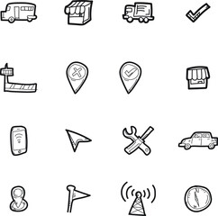 The doodle navigator icon set.