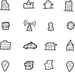 The doodle navigator icon set.