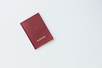 Passport on white background isolate