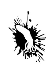 Krake Tinte Klecks cartoon clipart 