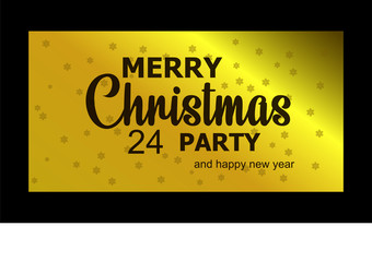 merry christmas and happy new year card, gold card