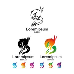Obraz premium colorful dragon logo design vector bundle