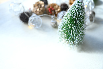 christmas decoration on white background and place for your text