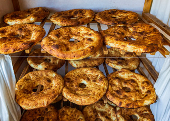 Puri Tandoor oven bread making in a bakery of Ninotsminda Samtskhe Javakheti region Georgia eastern Europe