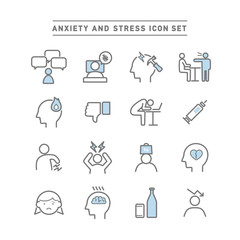 ANXIETY AND STRESS ICON SET