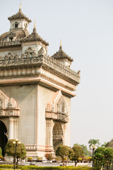 Patuxai or Phatuchai, Vientiane, Laos.