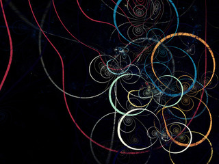 abstract chaotic fractal background 3D rendering illustration