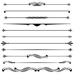 Old western line dividers design elements. © LUGOSTOCK