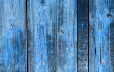 Wood wall. Natural pattern wood blue background. Trendy 2020 year color.