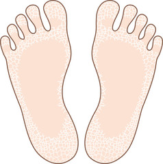 カサカサの足裏