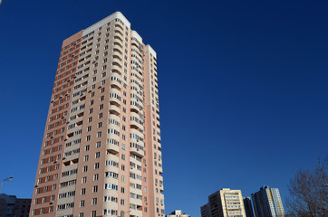 Typical modern residential area in Kiev, Ukraine