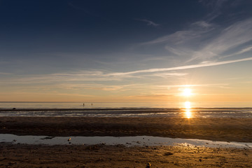 gorgeous sunset on the north sea