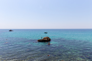 beautiful azure bay of the black sea